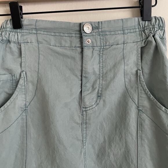 Free People Rough Riding Maxi Skirt Size XS Blue Utility Parachute Long Skirt - Picture 5 of 9